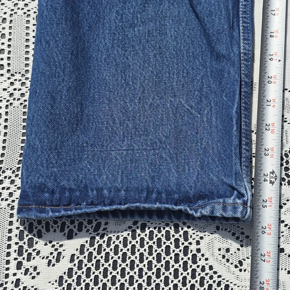 Levis 501 Jeans Mens 42x30 Blue Denim‎ Button Fly Straight Leg Made Guatemala